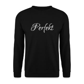 perfekt - Unisex Pullover - Schwarz - Vorne - Alina (178cm) & Michal (187cm)