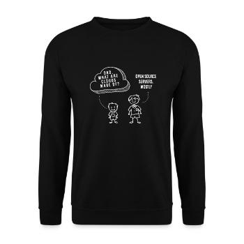 Cybersecurity Engineer Helpdesk Support Funny - Unisex Sweatshirt - black - Front - Alina (178cm) & Michal (187cm)