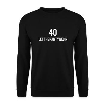 Vierzig 40 - Unisex Pullover - Schwarz - Vorne - Alina (178cm) & Michal (187cm)