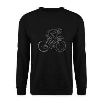 Cycling - Unisex Sweatshirt - black - Front - Alina (178cm) & Michal (187cm)