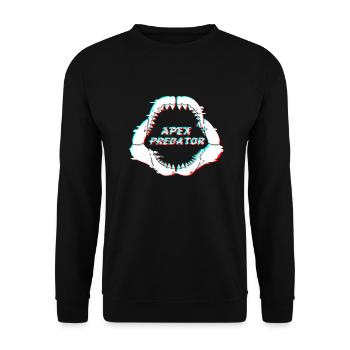 Shark Bite Shark Bite Shark Teeth Shark - Unisex Sweatshirt - black - Front - Alina (178cm) & Michal (187cm)