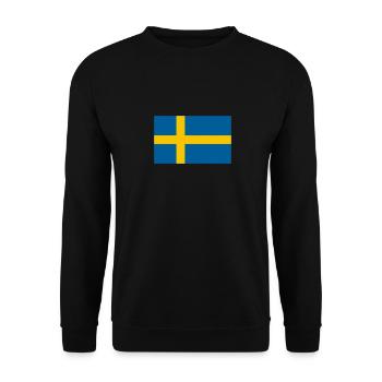 Schwedenflagge, Sweden Sverige schwedisch swedish - Unisex Pullover - Schwarz - Vorne - Alina (178cm) & Michal (187cm)
