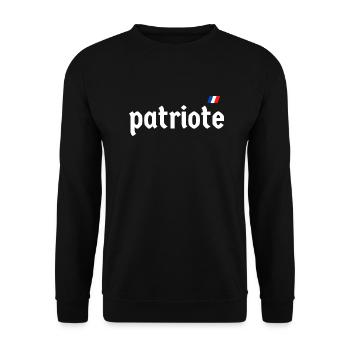 fier d être patriote - Sweat-shirt Unisexe - noir - Devant - Alina (178cm) & Michal (187cm)