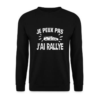 je peux pas j'ai rallye - Sweat-shirt Unisexe - noir - Devant - Alina (178cm) & Michal (187cm)