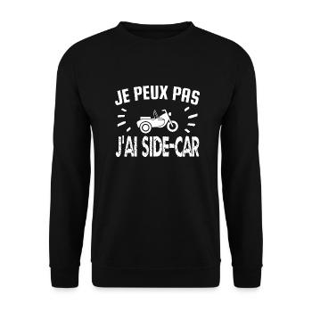 je peux pas j'ai side-car - Sweat-shirt Unisexe - noir - Devant - Alina (178cm) & Michal (187cm)
