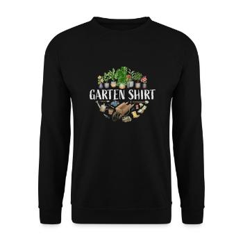 Garten Shirt - Unisex Pullover - Schwarz - Vorne - Alina (178cm) & Michal (187cm)