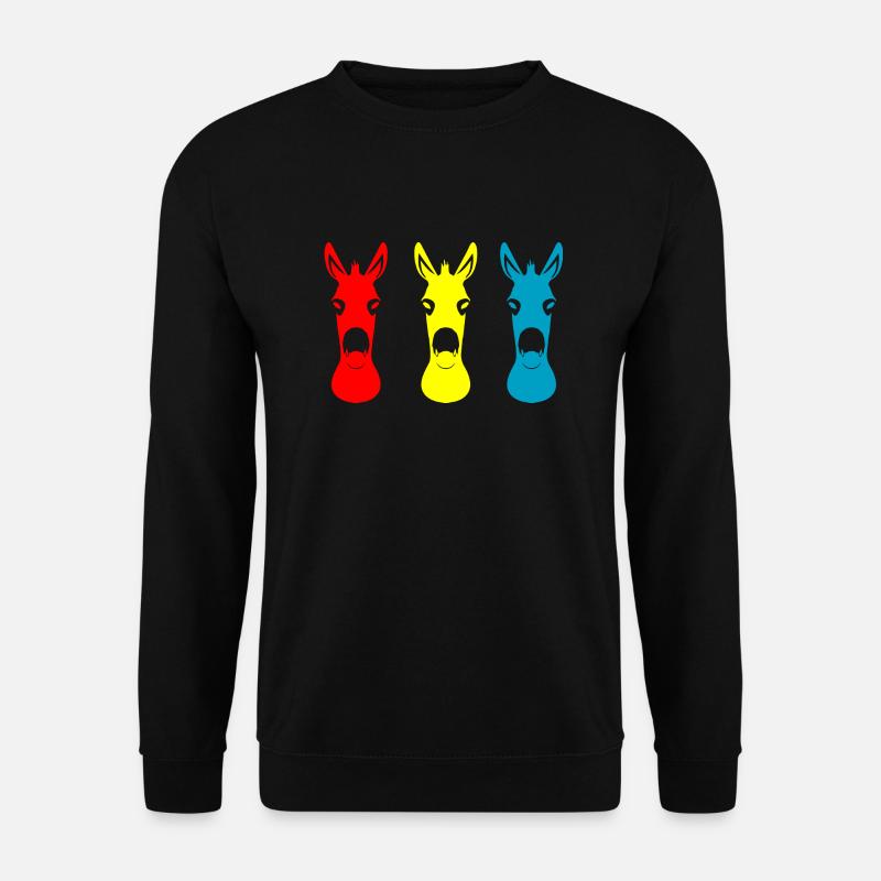 Donkey Esel - Unisex Pullover - Schwarz