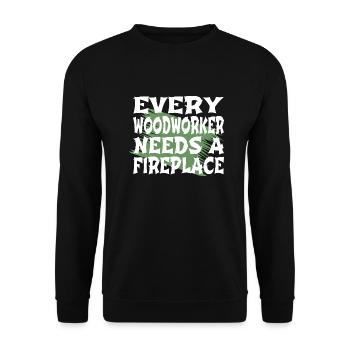 travail forestier forestier marteau-piqueur en bois citation amusante - Sweat-shirt Unisexe - noir - Devant - Alina (178cm) & Michal (187cm)