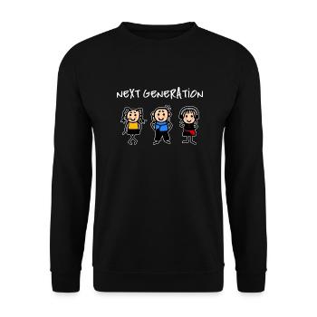 Next Generation Kids Internet Online - Unisex Sweatshirt - black - Front - Alina (178cm) & Michal (187cm)