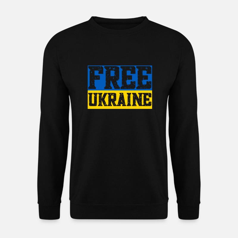 Free Ukraine Flag - Unisex Pullover - Schwarz