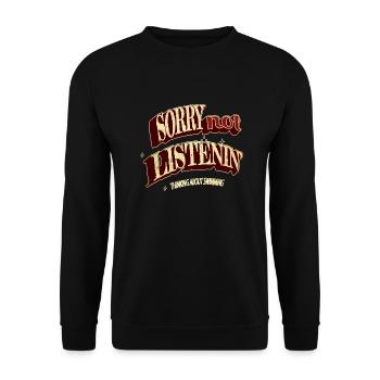 swim bike run triathlete gift swimsuit tshirts - Unisex Sweatshirt - black - Front - Alina (178cm) & Michal (187cm)