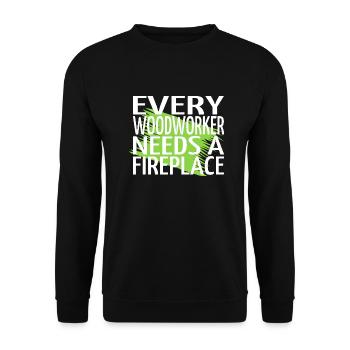 marteau-piqueur présente de fiers t-shirts de crâne de charpentier - Sweat-shirt Unisexe - noir - Devant - Alina (178cm) & Michal (187cm)