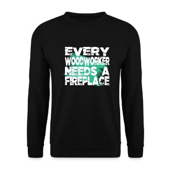 charpentier fille tshirts cadeau d’anniversaire hearbeat - Sweat-shirt Unisexe - noir - Devant - Alina (178cm) & Michal (187cm)