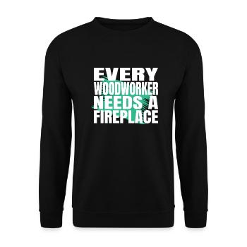 forester chop wood carpenter girl tshirts - Unisex Sweatshirt - black - Front - Alina (178cm) & Michal (187cm)
