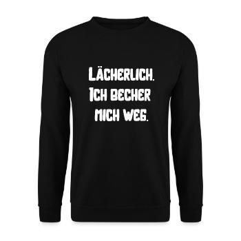 Party feiern Festival bechern saufen Alkohol - Unisex Pullover - Schwarz - Vorne - Alina (178cm) & Michal (187cm)
