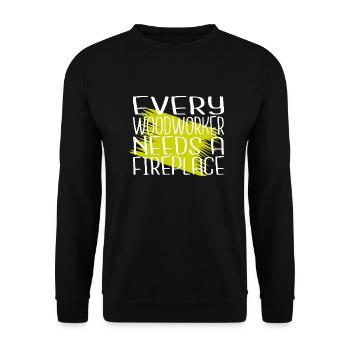 felling carpenter joke hobbyists - Unisex Sweatshirt - black - Front - Alina (178cm) & Michal (187cm)