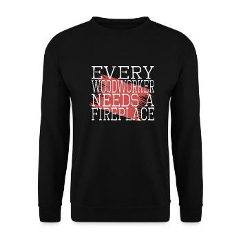 arborists statement awesome carpenter work tshirts - Unisex Pullover - Schwarz - Vorne - Alina (178cm) & Michal (187cm)