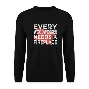 drôle de charpentier bûcheron casque de sécurité - Sweat-shirt Unisexe - noir - Devant - Alina (178cm) & Michal (187cm)
