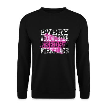 papa drôle charpentier cite des outils déclaration dictons - Sweat-shirt Unisexe - noir - Devant - Alina (178cm) & Michal (187cm)