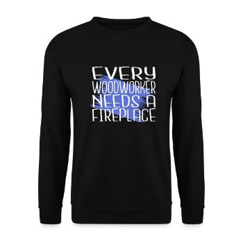 syndicat forestier menuisier ébéniste - Sweat-shirt Unisexe - noir - Devant - Alina (178cm) & Michal (187cm)