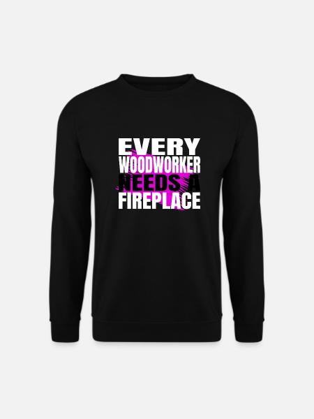 funny woodworking daddesign carpentry - Unisex Sweatshirt - black