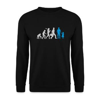 Evolution Papa Daughter Child - Unisex Sweatshirt - black - Front - Alina (178cm) & Michal (187cm)