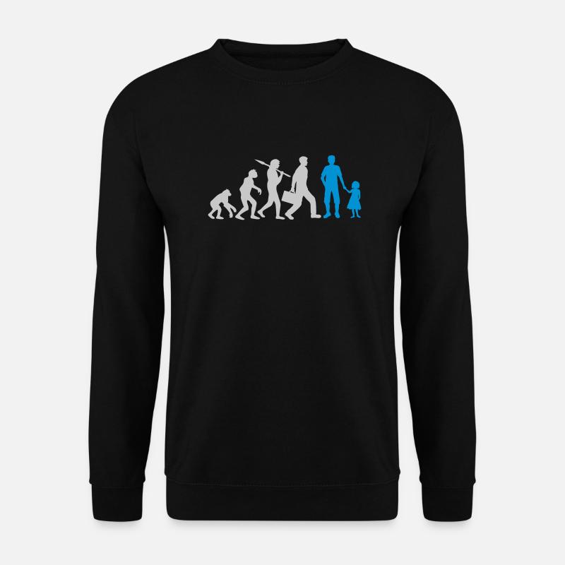 Evolution Papa Daughter Child - Unisex Sweatshirt - black