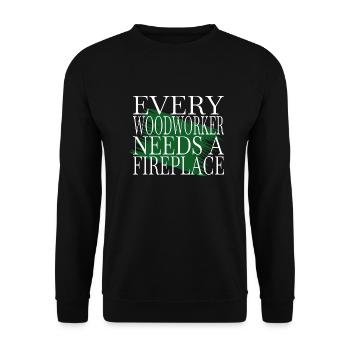 carpenter saw sayings - Unisex Sweatshirt - black - Front - Alina (178cm) & Michal (187cm)