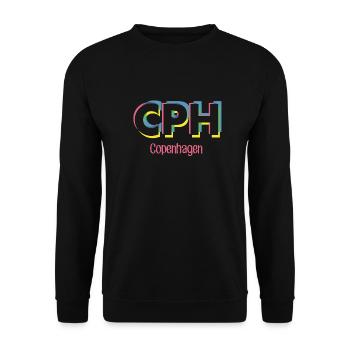 Copenhagen - CPH - Kopenhagen - Dänemark - Denmark - Unisex Sweatshirt - black - Front - Alina (178cm) & Michal (187cm)