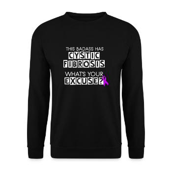 This Badass Has Cystic Fibrosis - Unisex Sweatshirt - black - Front - Alina (178cm) & Michal (187cm)