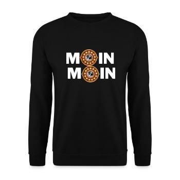 Moin Moin! - Unisex Sweatshirt - black - Front - Alina (178cm) & Michal (187cm)