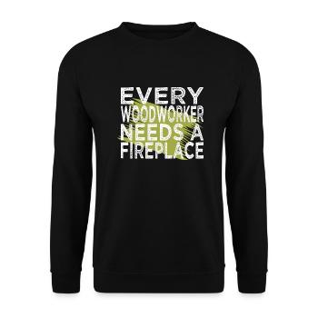 humor job safety helmet carpenter tshirts - Unisex Sweatshirt - black - Front - Alina (178cm) & Michal (187cm)