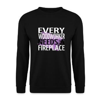 wood the carpenters union carpenter - Unisex Pullover - Schwarz - Vorne - Alina (178cm) & Michal (187cm)