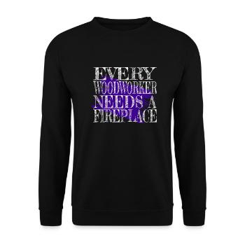 arboriculture statement hearbeat lumberjack happy - Unisex Sweatshirt - black - Front - Alina (178cm) & Michal (187cm)