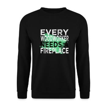 axes geek felling present the carpenters lumber - Unisex Pullover - Schwarz - Vorne - Alina (178cm) & Michal (187cm)