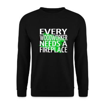 men a carpenters prayer tshirts happy cutter - Unisex Sweatshirt - black - Front - Alina (178cm) & Michal (187cm)