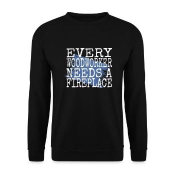 hearbeat lumberman a carpenters prayer tshirts - Unisex Sweatshirt - black - Front - Alina (178cm) & Michal (187cm)