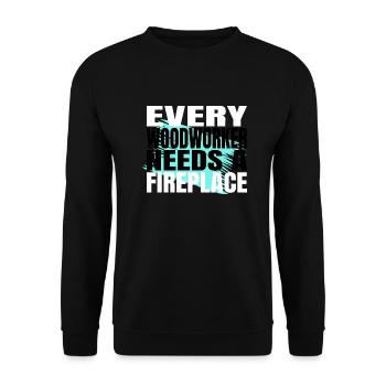 mason chop wood woodworker funny craftsmen design - Unisex Sweatshirt - black - Front - Alina (178cm) & Michal (187cm)