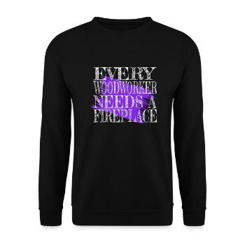chainsaw carpenter logging tree feller - Unisex Pullover - Schwarz - Vorne - Alina (178cm) & Michal (187cm)