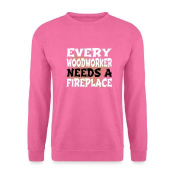 syndicat forestier bûcheron tshirts charpentier plombier - Sweat-shirt Unisexe - rose - Devant