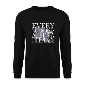 dad forestry union carpenter hobbyists forest work - Unisex Pullover - Schwarz - Vorne - Alina (178cm) & Michal (187cm)