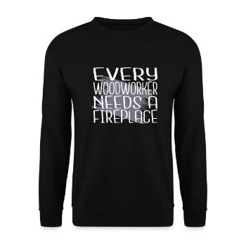 salle de bingo tshirts charpentier citations tshirts - Sweat-shirt Unisexe - noir - Devant - Alina (178cm) & Michal (187cm)