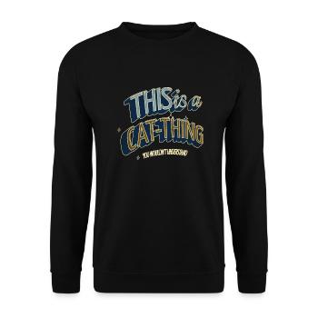 birthday present idea mammal pet lover black - Unisex Pullover - Schwarz - Vorne - Alina (178cm) & Michal (187cm)