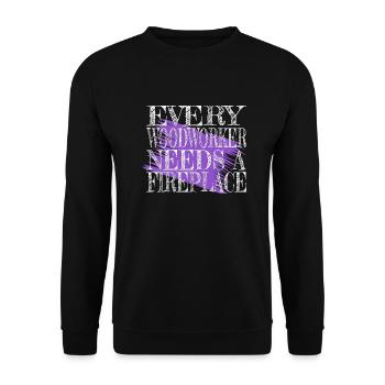 jokes tree feller gift joke cutter jackhammer - Unisex Pullover - Schwarz - Vorne - Alina (178cm) & Michal (187cm)