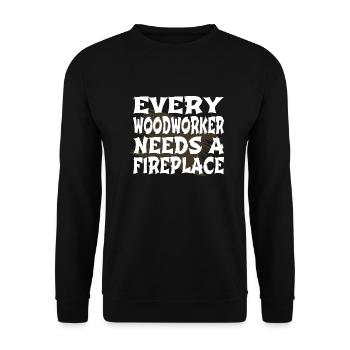 charpentier bûcheron maçon dictons drôles - Sweat-shirt Unisexe - noir - Devant - Alina (178cm) & Michal (187cm)