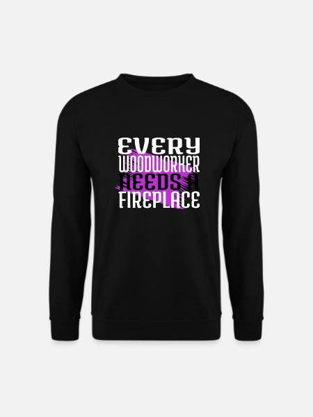 carpenter funny tshirts statement lumber - Unisex Pullover - Schwarz