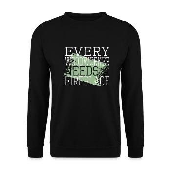 funny quote birthday present job lumberman - Unisex Sweatshirt - black - Front - Alina (178cm) & Michal (187cm)