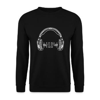 Kopfhörer Casque Auriculares Casque HUP!! - Sweat-shirt Unisexe - noir - Devant - Alina (178cm) & Michal (187cm)