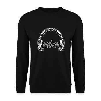 Kopfhörer MAX 300 Kopfhörer Headphones Auriculares - Unisex Sweatshirt - black - Front - Alina (178cm) & Michal (187cm)