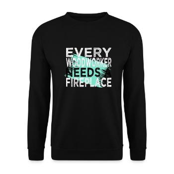 Tree Feller Arboriculturist - Unisex Sweatshirt - black - Front - Alina (178cm) & Michal (187cm)